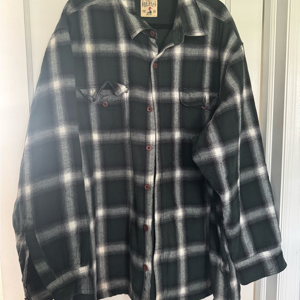 RedHead Green and Black Plaid Shirt